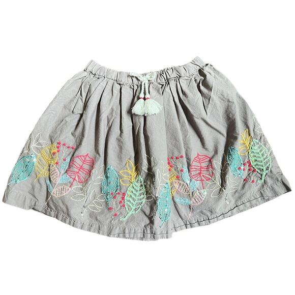 Peek Girls Skirt Elastic Waist Colorfully Embroidered Drawstring Excellent 6 7 - Picture 1 of 8
